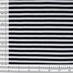 Baumwoll Rippjersey Streifen - black/white