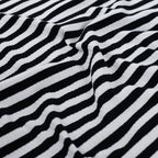Baumwoll Rippjersey Streifen - black/white