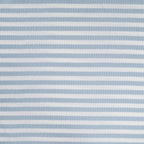 Baumwoll Rippjersey Streifen - dusty blue/white
