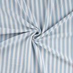 Baumwoll Rippjersey Streifen - dusty blue/white