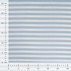 Baumwoll Rippjersey Streifen - dusty blue/white