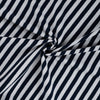 Baumwoll Rippjersey Streifen - navy/white