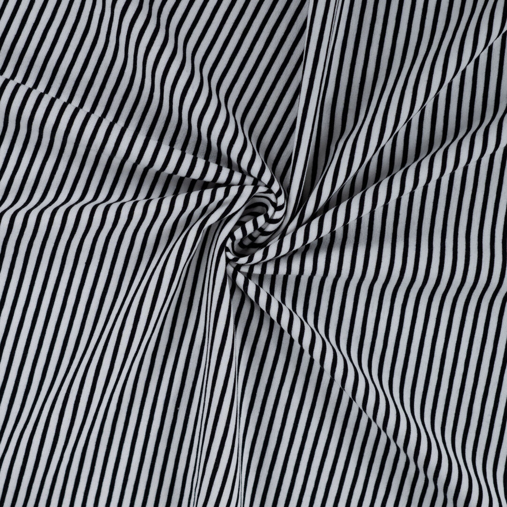 Jersey "small stripes" - schwarz