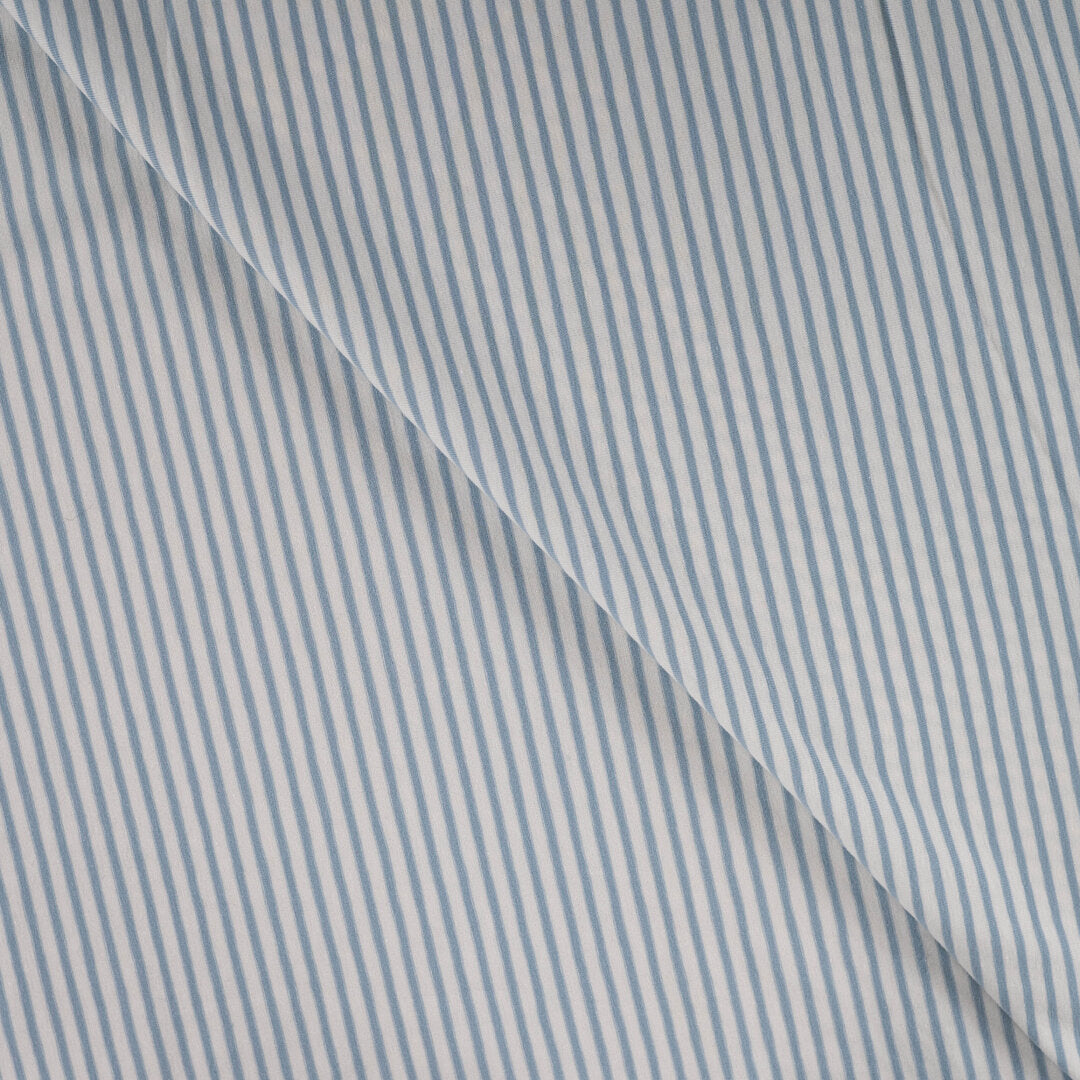 Jersey "small stripes" - rauchblau