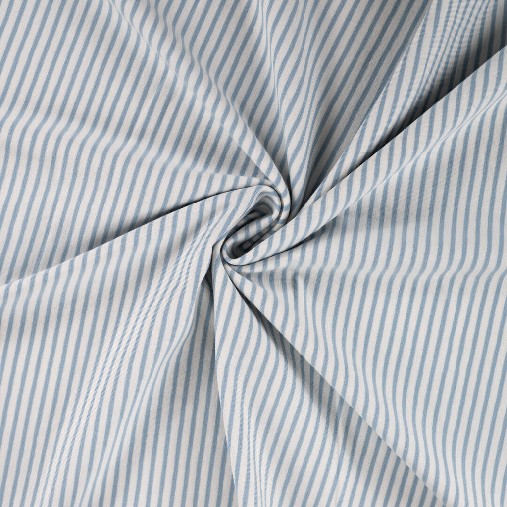 Jersey "small stripes" - rauchblau