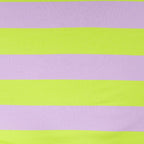 French Terry Block-Streifen - lavendel/lime