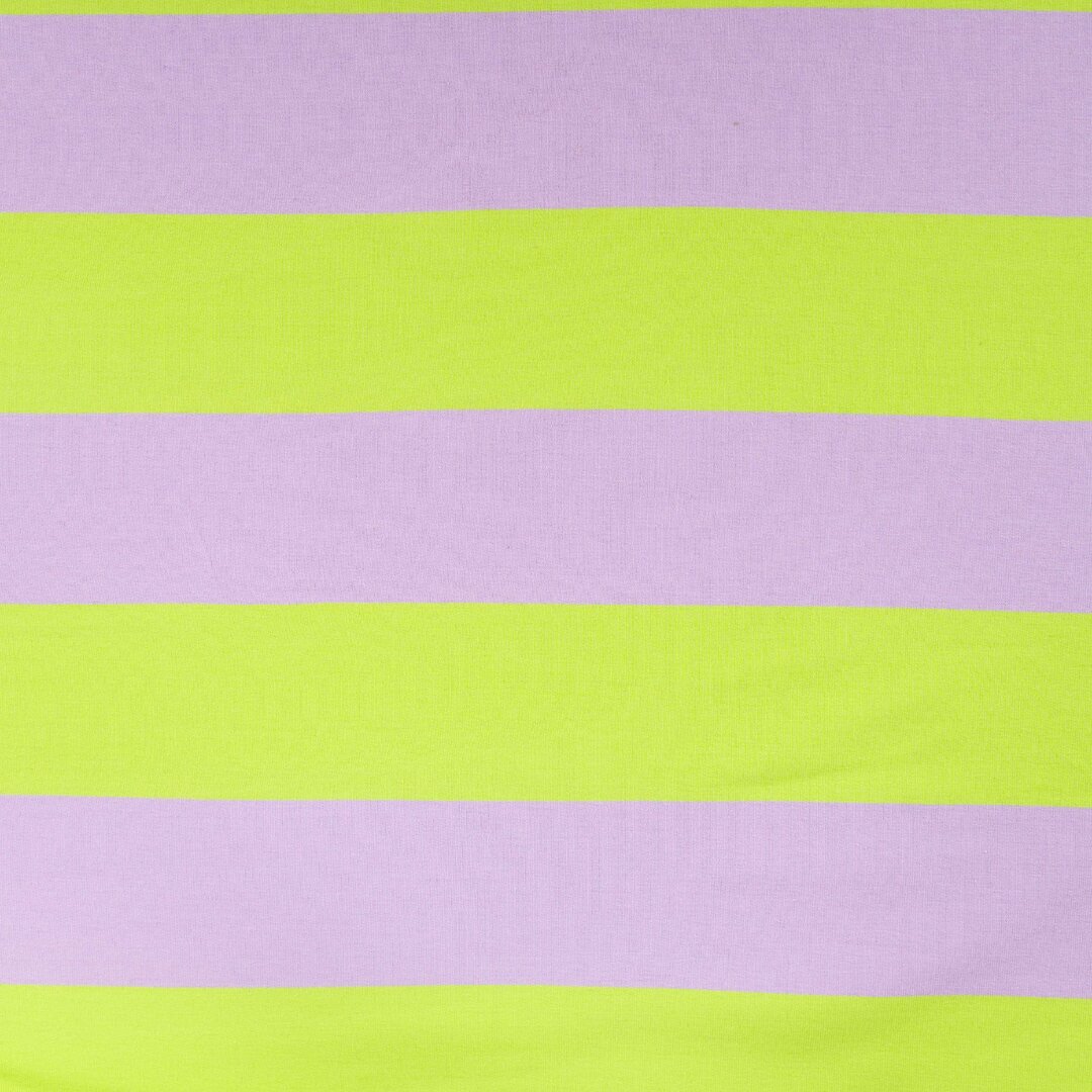 French Terry Block-Streifen - lavendel/lime