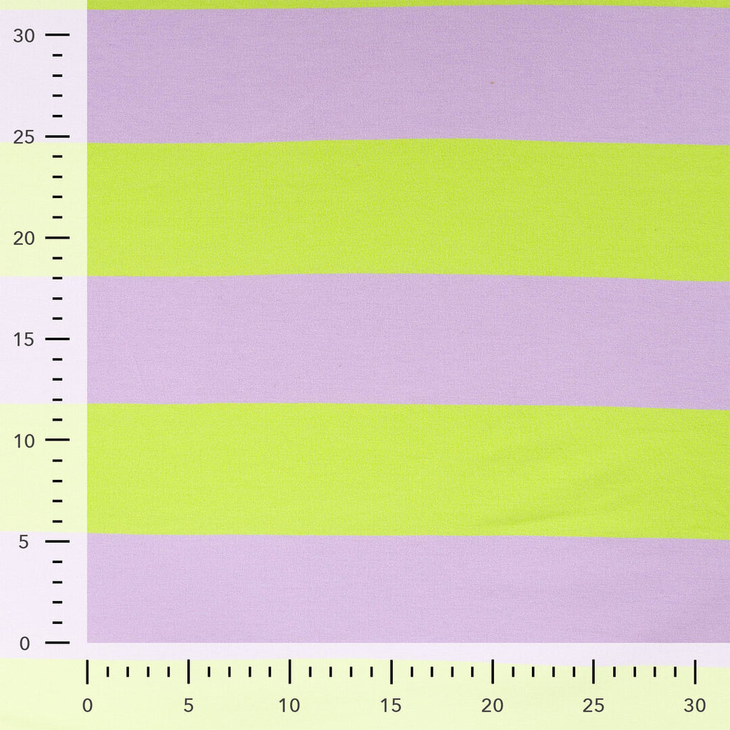 French Terry Block-Streifen - lavendel/lime