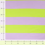 French Terry Block-Streifen - lavendel/lime