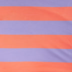 French Terry Block-Streifen - lavendel/orange