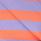 French Terry Block-Streifen - lavendel/orange