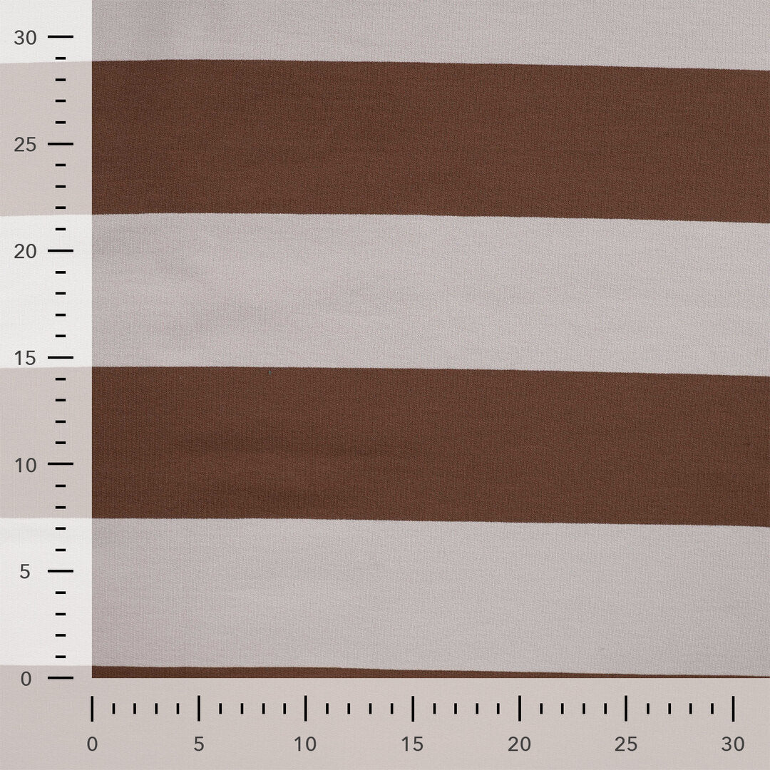 French Terry Block-Streifen - sand/braun