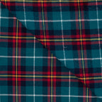 Baumwoll-Flanell check light - petrol