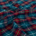 Baumwoll-Flanell check light - petrol