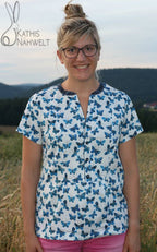 Ebook / Schnittmuster lillesol women No.20 Evita-Bluse *mit Video-Nähanleitung*