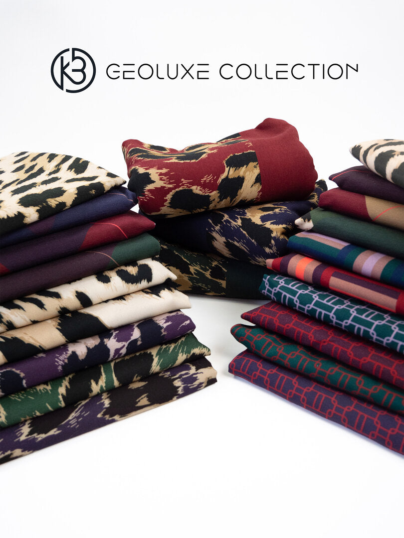 Viskose Webware Geoluxe Braid Stripe by Kibadoo - blau/grün