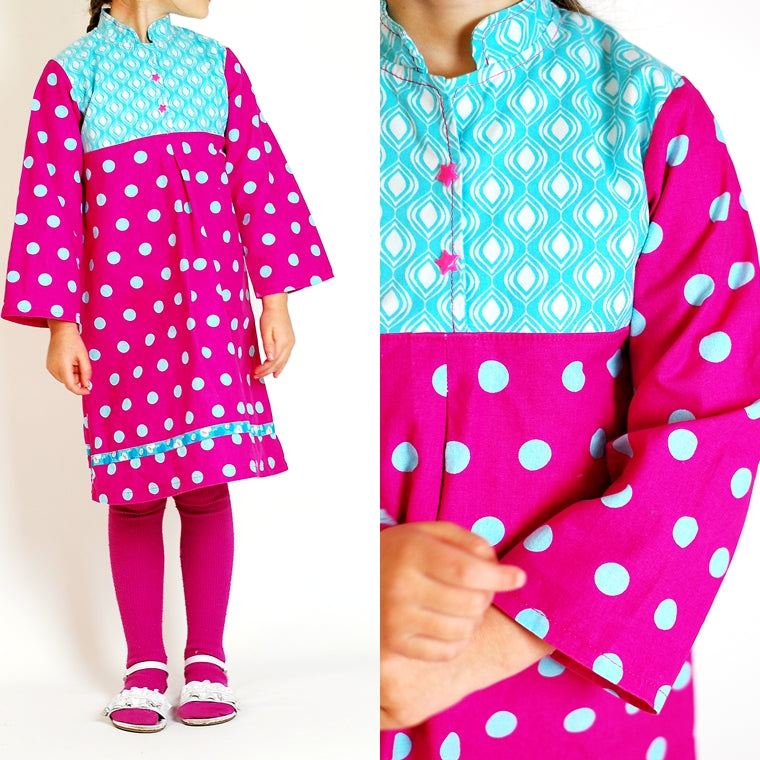 Ebook / Schnittmuster lillesol stars No.7 Asia-Kleid