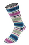 Hellgrau/Ecru/Fuchsia/Blau/Jeans/Nachtblau/Zartrosa/Flieder gestreift - 118