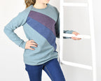 Sweat Uni Basic - lila / Stoff "Eike" von Swafing