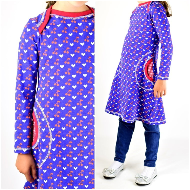 Ebook / Schnittmuster lillesol basics No.35 Kleid mit amerikanischem Ausschnitt