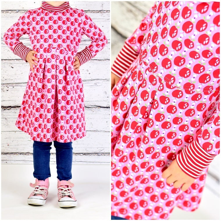 Ebook / Schnittmuster lillesol basics No.39 Kleid mit Rollkragen * mit Video-Nähanleitung *