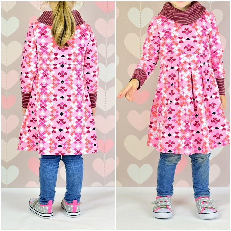 Ebook / Schnittmuster lillesol basics No.39 Kleid mit Rollkragen * mit Video-Nähanleitung *