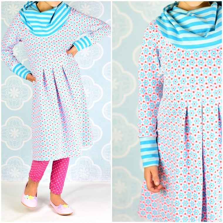 Ebook / Schnittmuster lillesol basics No.39 Kleid mit Rollkragen * mit Video-Nähanleitung *