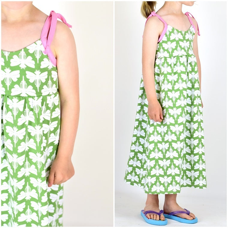 Ebook / Schnittmuster lillesol basics No.45 Maxikleid *mit Video-Nähanleitung*