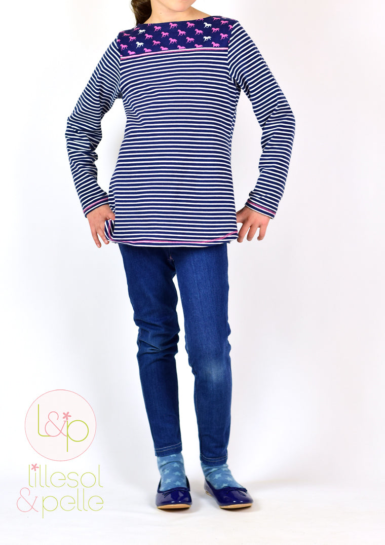 Designbeispiel: lillesol basics No.47 Frühlingskombi Kleid & Shirt