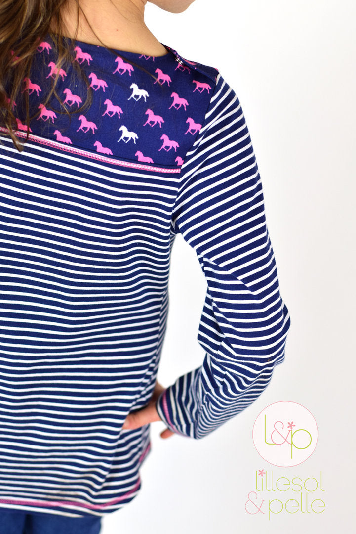Designbeispiel: lillesol basics No.47 Frühlingskombi Kleid & Shirt