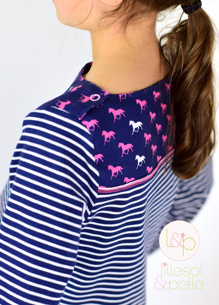 Designbeispiel: lillesol basics No.47 Frühlingskombi Kleid & Shirt