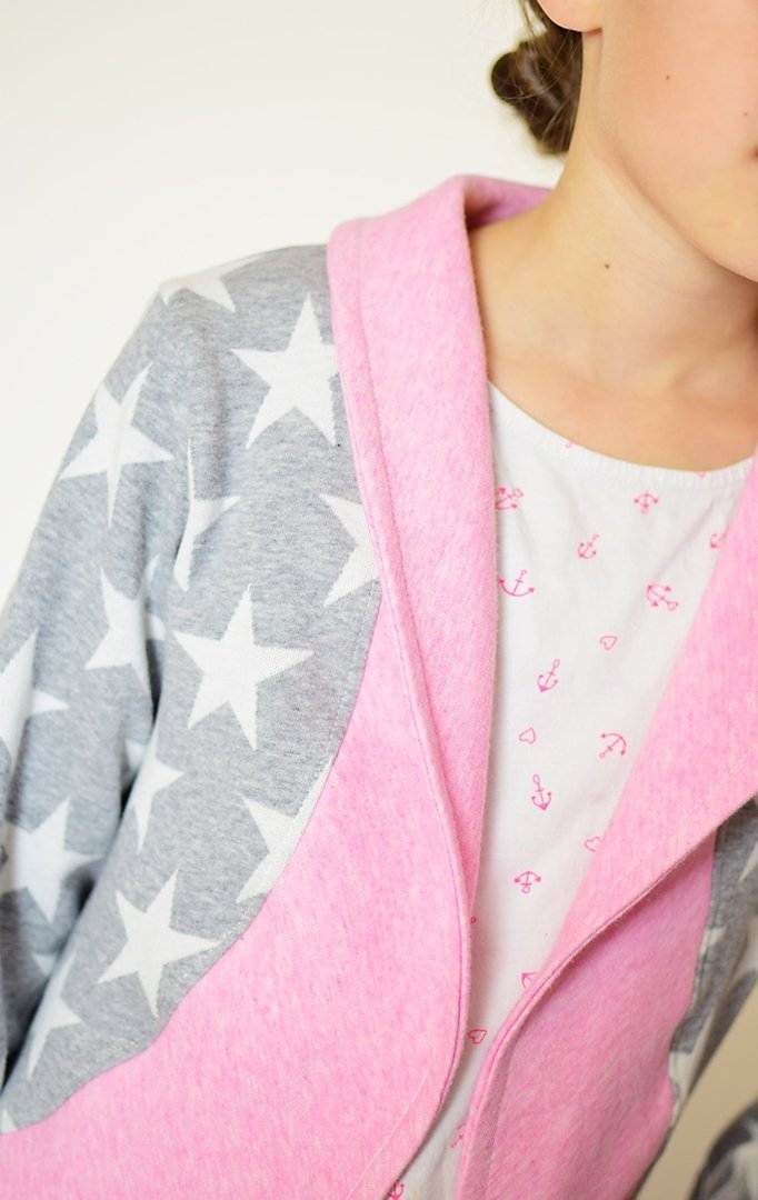 Ebook / Schnittmuster lillesol basics No.54 Cardigan mit Schalkragen *mit Video-Nähanleitung*