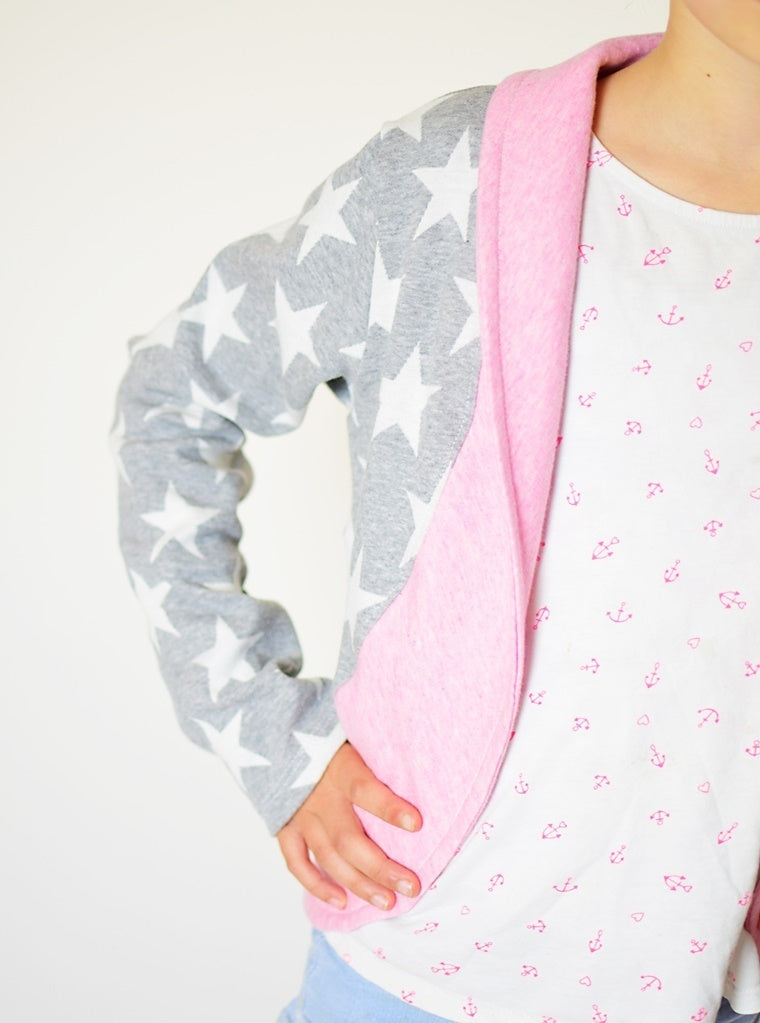 Ebook / Schnittmuster lillesol basics No.54 Cardigan mit Schalkragen *mit Video-Nähanleitung*