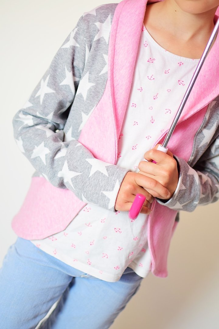 Ebook / Schnittmuster lillesol basics No.54 Cardigan mit Schalkragen *mit Video-Nähanleitung*