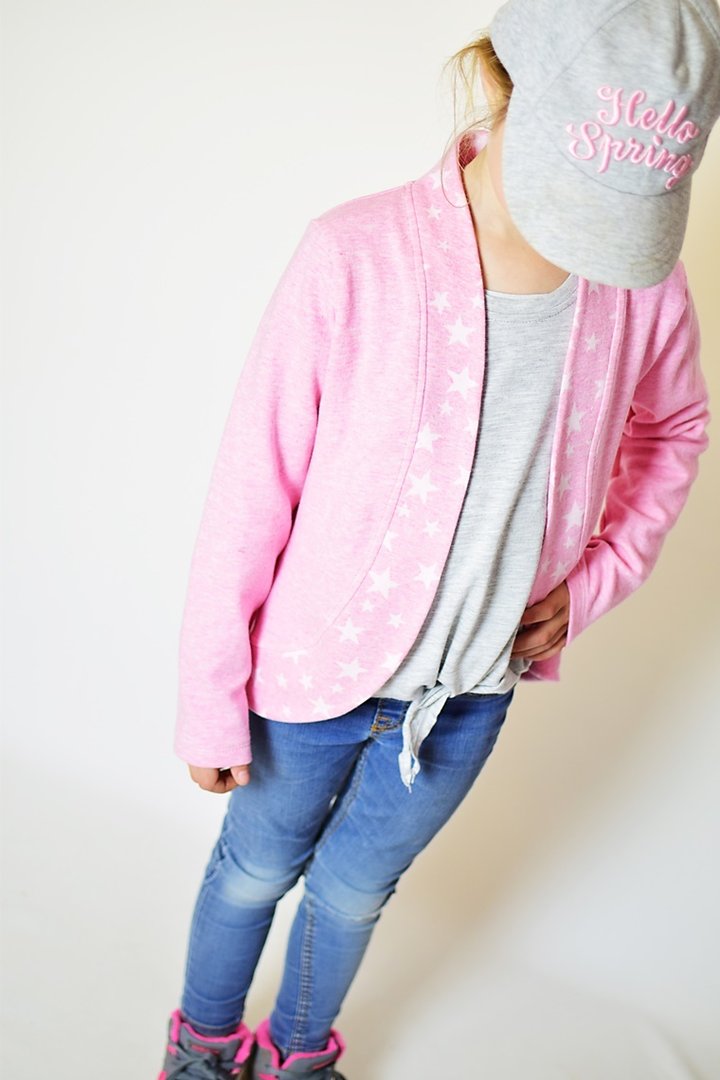 Ebook / Schnittmuster lillesol basics No.54 Cardigan mit Schalkragen *mit Video-Nähanleitung*