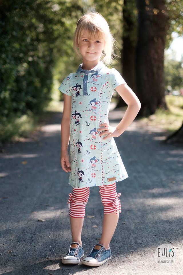 Designbeispiel: lillesol basics No.57 Polokleid & -Shirt