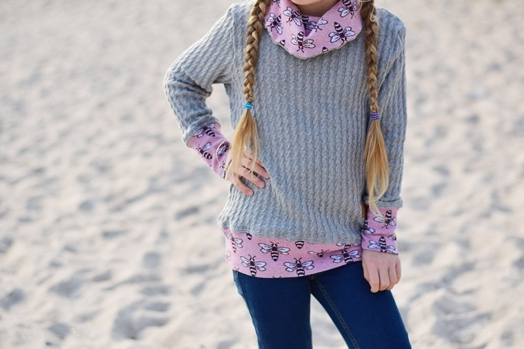Ebook / Schnittmuster lillesol basics No.58 Shirt mit Kuschelkragen *mit Video-Anleitung*