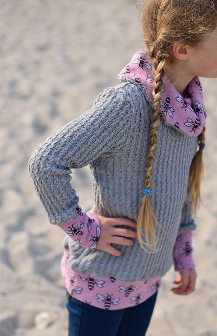 Designbeispiel: lillesol basics No.58 Shirt mit Kuschelkragen