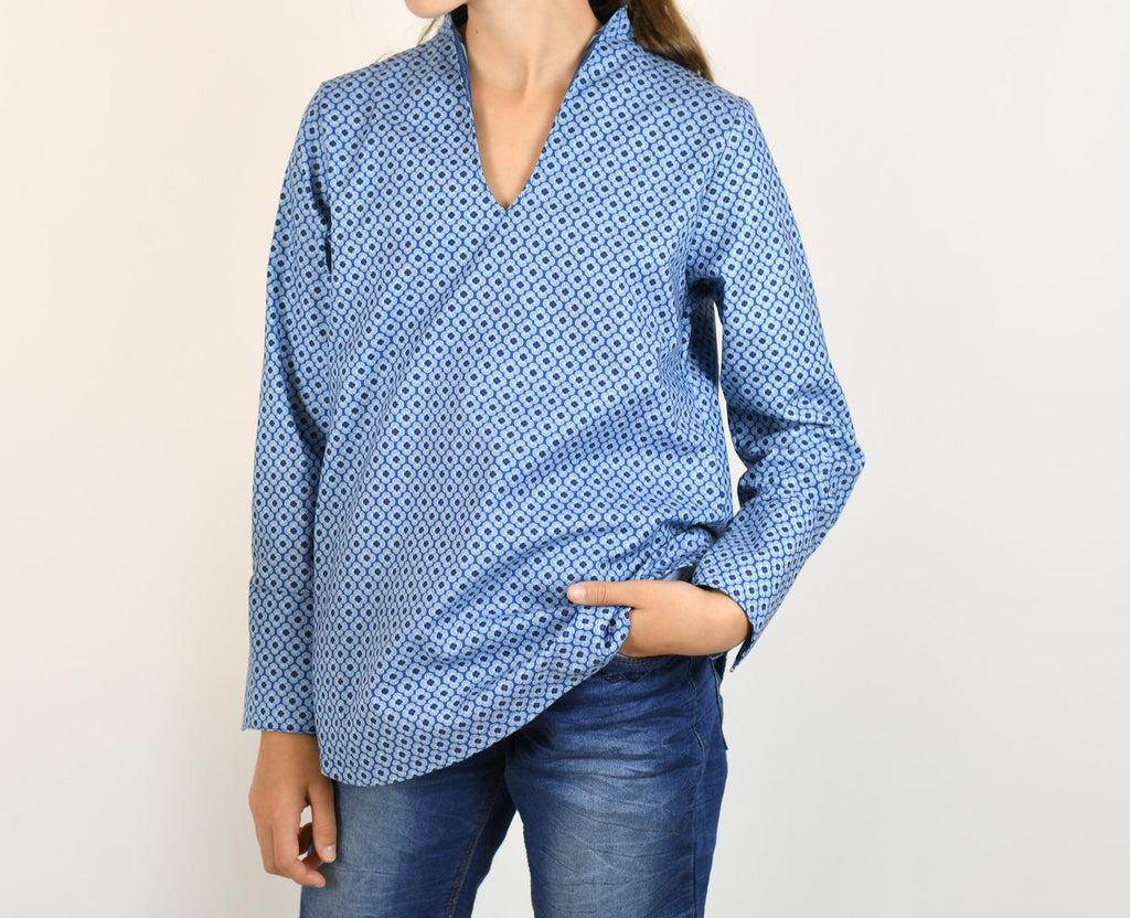Ebook / Schnittmuster lillesol basics No.64 Flora-Bluse *mit Video-Nähanleitung*