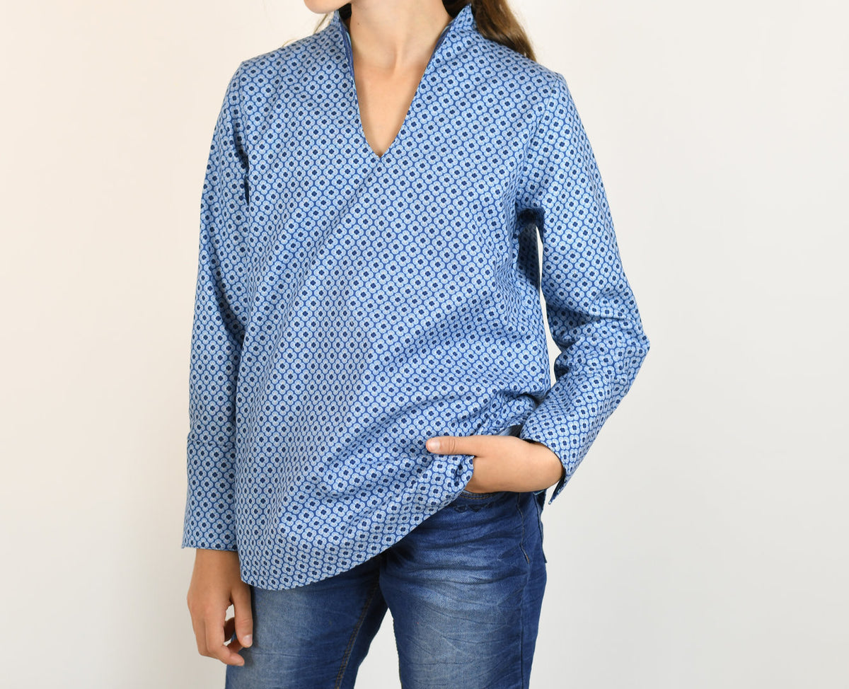 Ebook / Schnittmuster lillesol basics No.64 Flora-Bluse *mit Video-Nähanleitung*