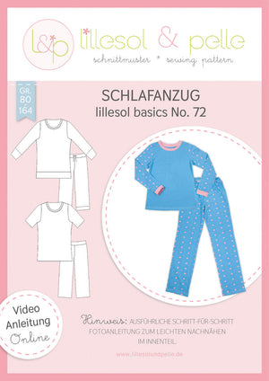 Schnittmuster lillesol basics No.72 Schlafanzug *mit Video-Nähanleitung*