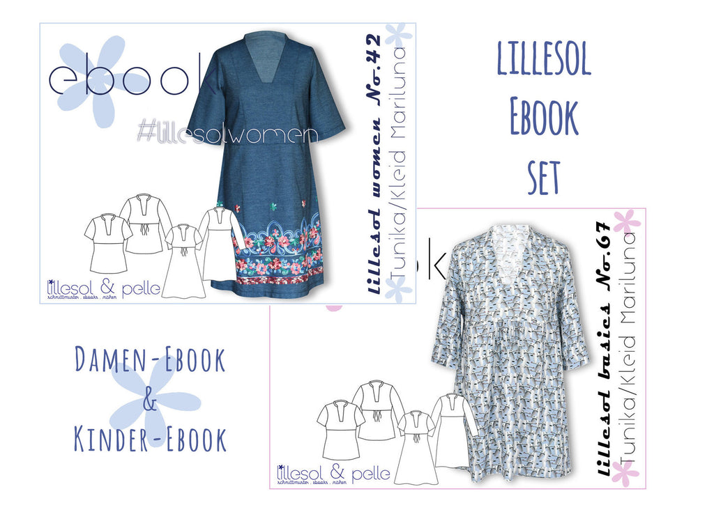 lillesol ebook set basics No.67 und women No.42 * mit Video-Nähanleitung *