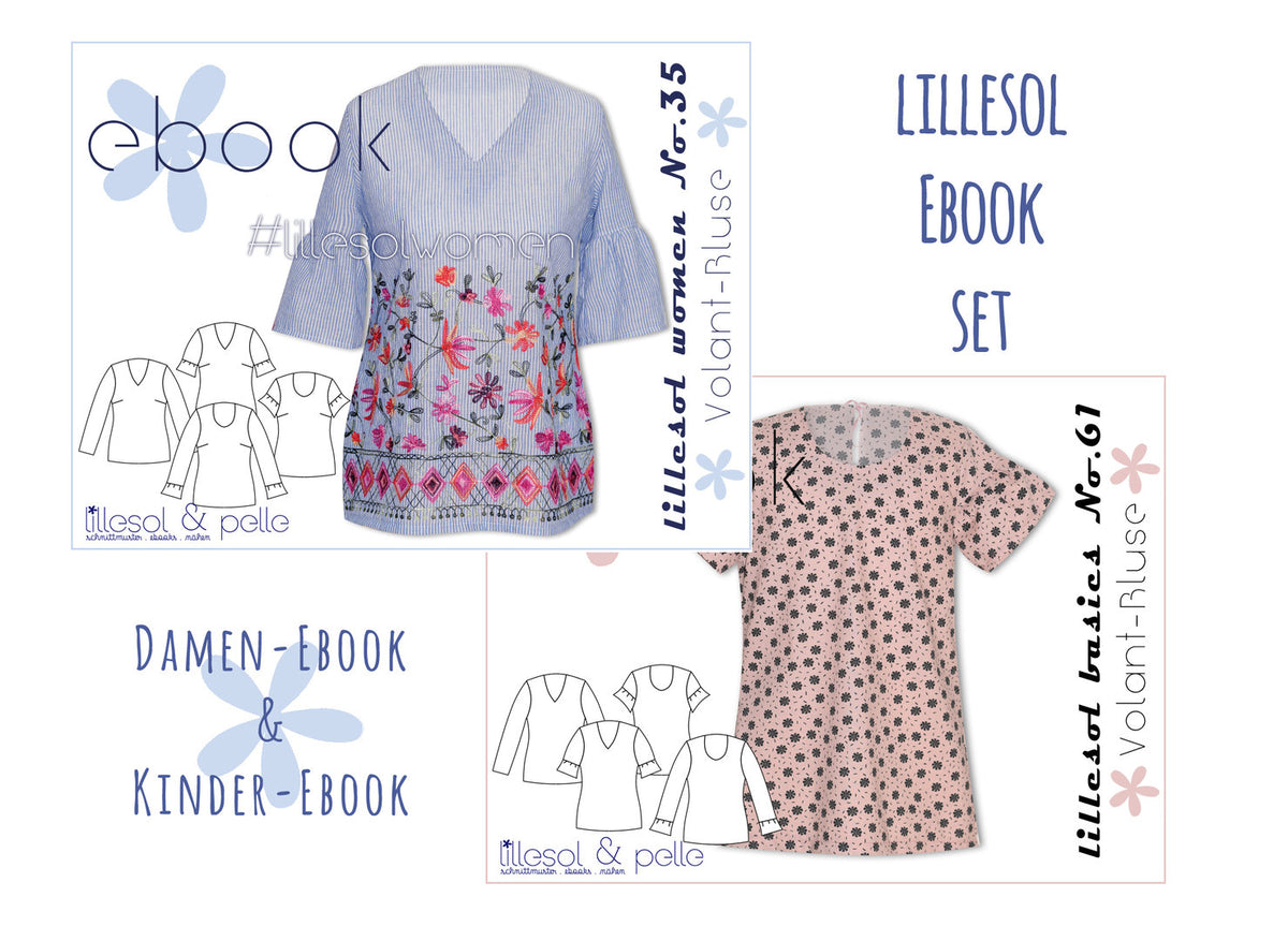 lillesol ebook set basics No.61 und women No.35 * mit Video-Nähanleitung *