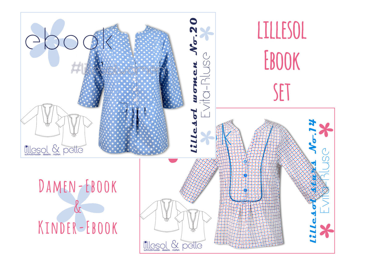 lillesol ebook set stars No.14 und women No.20 * mit Video-Nähanleitung*