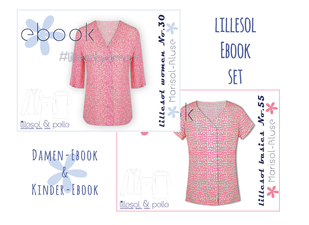 lillesol ebook set basics No.55 und women No.30 * mit Video-Nähanleitung *