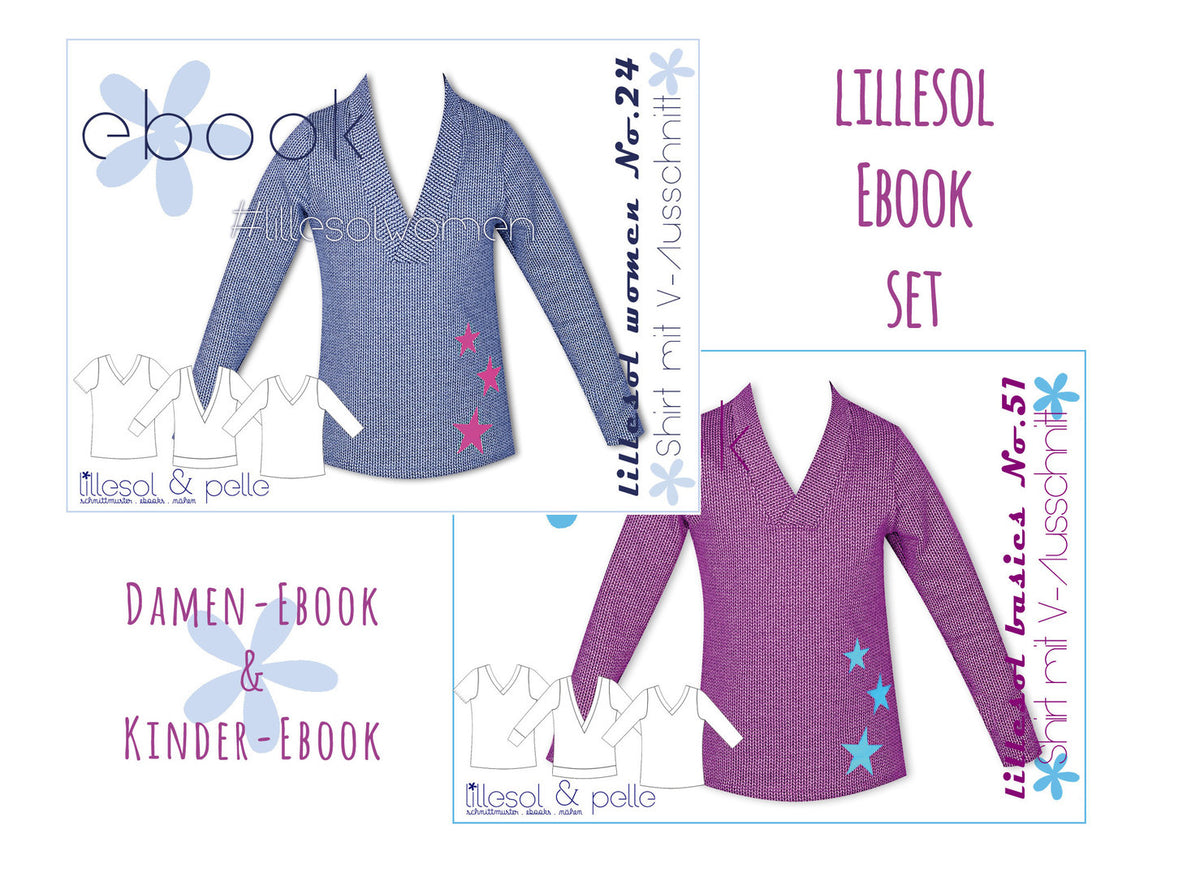 lillesol ebook set basics No.51 und women No.24 * mit Video-Nähanleitung *