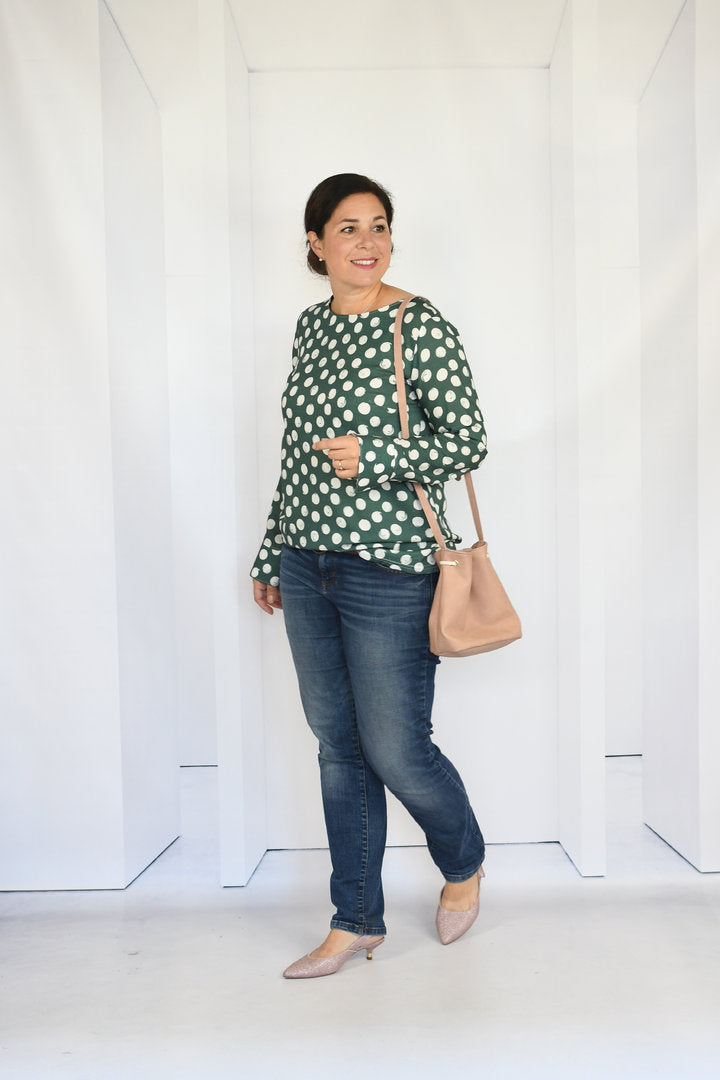 Ebook / Schnittmuster lillesol women No.51 Olivia-Bluse *mit Video Nähanleitung*