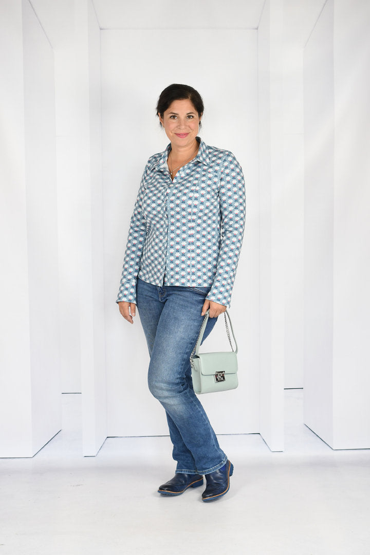 Ebook / Schnittmuster lillesol women No.57 Jerseybluse Leanna *mit Video Nähanleitung*