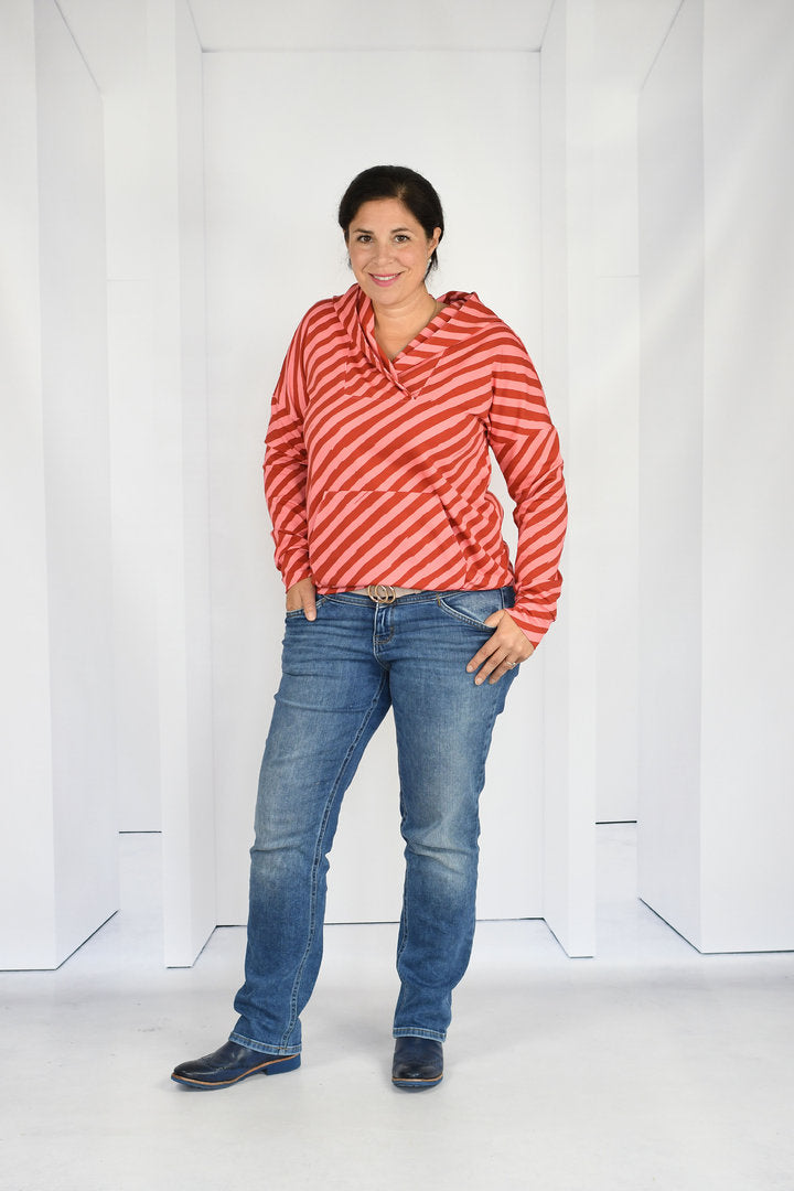 Ebook / Schnittmuster lillesol women No.58 Oversize-Hoodie *mit Video Nähanleitung*
