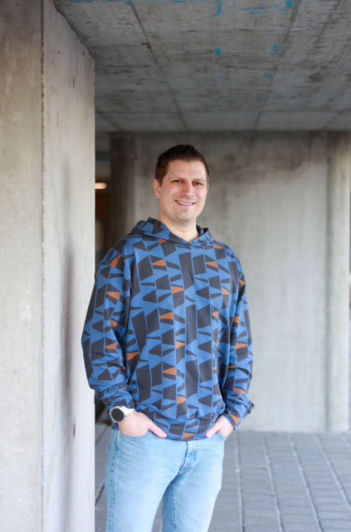 Ebook / Schnittmuster lillesol men No5 Comfort Hoodie * mit Video-Nähanleitung